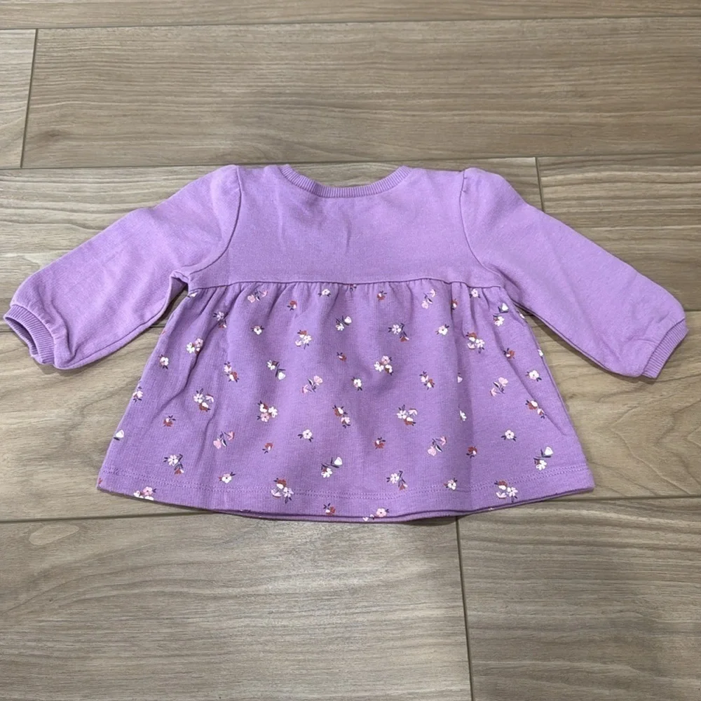 Floral long sleeve baby sweatshirt